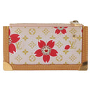 LOUIS VUITTON Monogram Cherry Blossom Pochette Cree Purse Red LV Auth am13239M-3