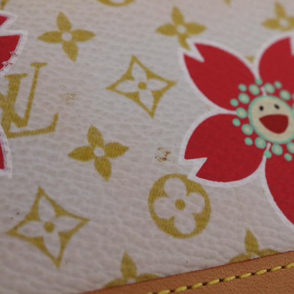 LOUIS VUITTON Monogram Cherry Blossom Pochette Cree Purse Red LV Auth am13239M