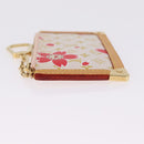 LOUIS VUITTON Monogram Cherry Blossom Pochette Cree Purse Red LV Auth am13239M-6