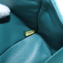 CHANEL Matelasse 23 Double Flap Chain Bag Caviar Skin Green CC Auth am13250SM-29