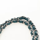 CHANEL Matelasse 23 Double Flap Chain Bag Caviar Skin Green CC Auth am13250SM-8