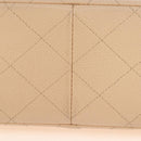 CHANEL Matelasse 30 Double Flap Chain Bag Caviar Skin Beige CC Auth am13251SM-13