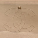 CHANEL Matelasse 30 Double Flap Chain Bag Caviar Skin Beige CC Auth am13251SM-25