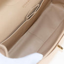CHANEL Matelasse 30 Double Flap Chain Bag Caviar Skin Beige CC Auth am13251SM-27