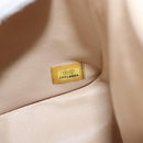 CHANEL Matelasse 30 Double Flap Chain Bag Caviar Skin Beige CC Auth am13251SM-32