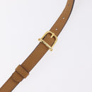 CELINE Macadam Canvas Shoulder Bag PVC Leather White Gold Auth am13259V-10