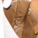 CELINE Macadam Canvas Shoulder Bag PVC Leather White Gold Auth am13259V-24