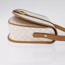 CELINE Macadam Canvas Shoulder Bag PVC Leather White Gold Auth am13259V-4