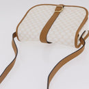 CELINE Macadam Canvas Shoulder Bag PVC Leather White Gold Auth am13259V-6