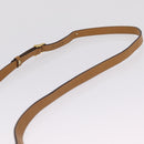 CELINE Macadam Canvas Shoulder Bag PVC Leather White Gold Auth am13259V-8