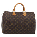 LOUIS VUITTON Monogram Speedy 35 Hand Bag M41524 LV Auth am13260A-2