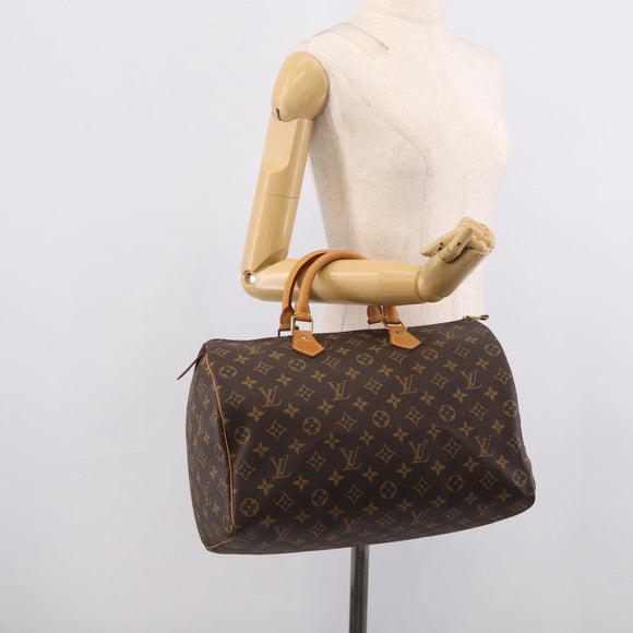 LOUIS VUITTON Monogram Speedy 35 Hand Bag M41524 LV Auth am13260A