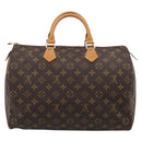 LOUIS VUITTON Monogram Speedy 35 Hand Bag M41524 LV Auth am13260A-3