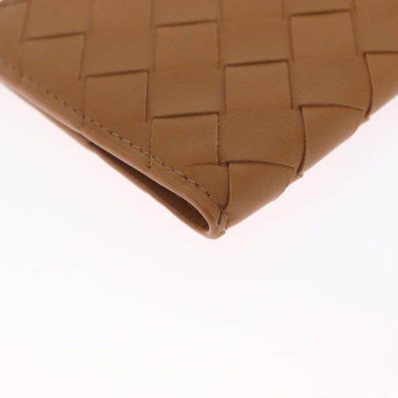 Bottega Veneta INTRECCIATO Passport Case Leather Beige Auth am13275V