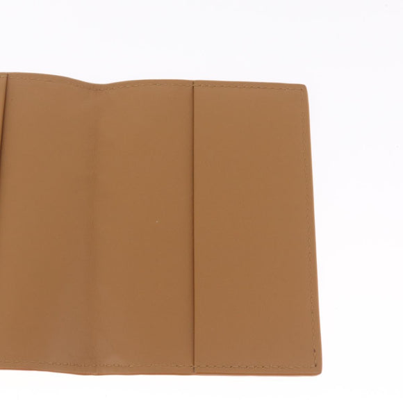 Bottega Veneta INTRECCIATO Passport Case Leather Beige Auth am13275V