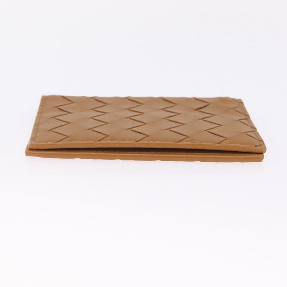 Bottega Veneta INTRECCIATO Passport Case Leather Beige Auth am13275V