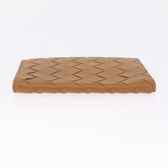 Bottega Veneta INTRECCIATO Passport Case Leather Beige Auth am13275V