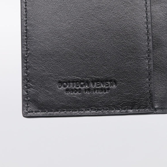 Bottega Veneta INTRECCIATO Passport Case Leather Black Auth am13276V