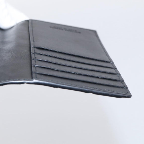 Bottega Veneta INTRECCIATO Passport Case Leather Black Auth am13276V