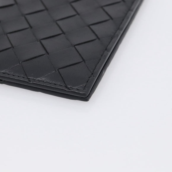 Bottega Veneta INTRECCIATO Passport Case Leather Black Auth am13276V