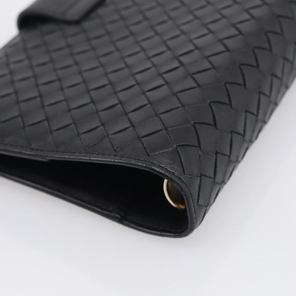Bottega Veneta INTRECCIATO MM Planner Cover Leather Black 183622 Auth am13277V