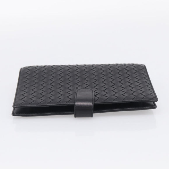 Bottega Veneta INTRECCIATO MM Planner Cover Leather Black 183622 Auth am13277V