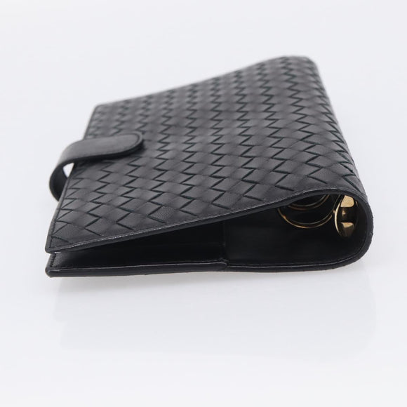 Bottega Veneta INTRECCIATO MM Planner Cover Leather Black 183622 Auth am13277V