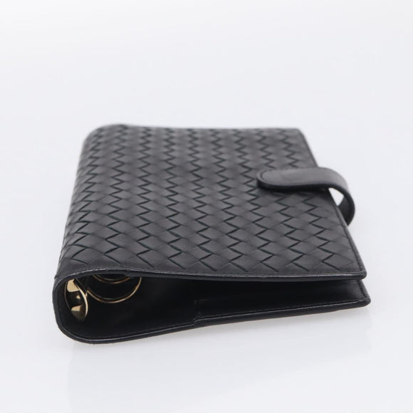 Bottega Veneta INTRECCIATO MM Planner Cover Leather Black 183622 Auth am13277V