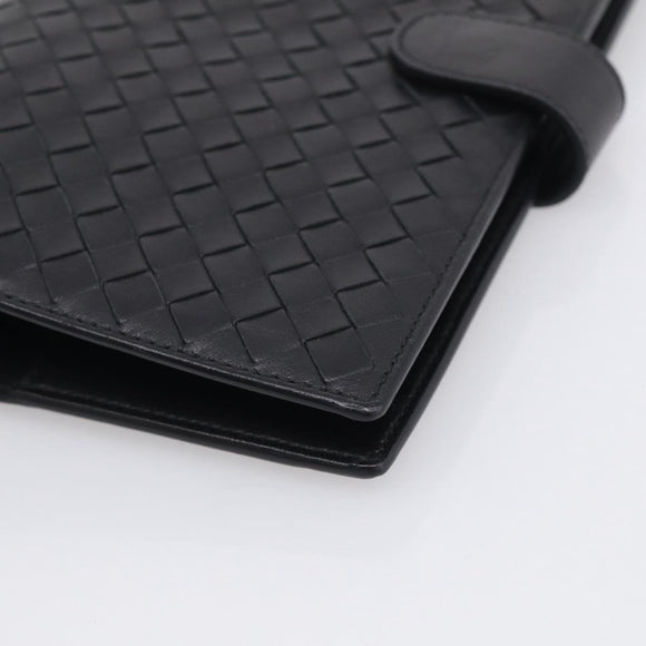 Bottega Veneta INTRECCIATO MM Planner Cover Leather Black 183622 Auth am13277V