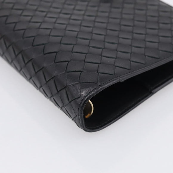 Bottega Veneta INTRECCIATO MM Planner Cover Leather Black 183622 Auth am13277V