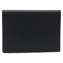 PRADA Passport Case Saffiano leather Black Gold Auth am13278V-3
