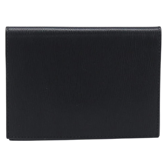 PRADA Passport Case Saffiano leather Black Gold Auth am13278V