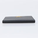 PRADA Passport Case Saffiano leather Black Gold Auth am13278V-6