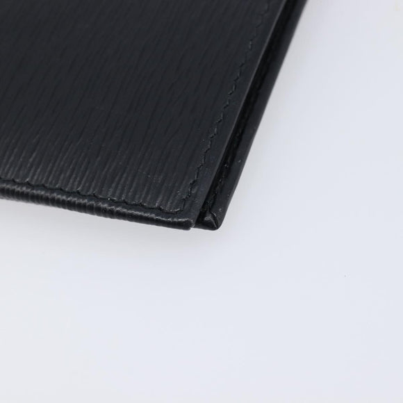 PRADA Passport Case Saffiano leather Black Gold Auth am13278V