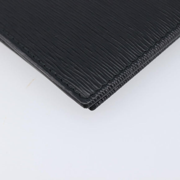 PRADA Passport Case Saffiano leather Black Gold Auth am13278V