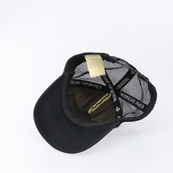 Chrome Hearts Tracker Cap Polyester Black Silver Auth am13279M