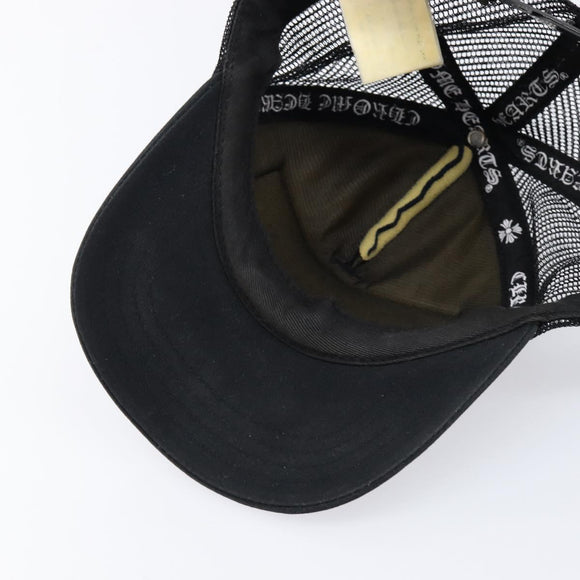 Chrome Hearts Tracker Cap Polyester Black Silver Auth am13279M