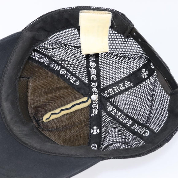 Chrome Hearts Tracker Cap Polyester Black Silver Auth am13279M