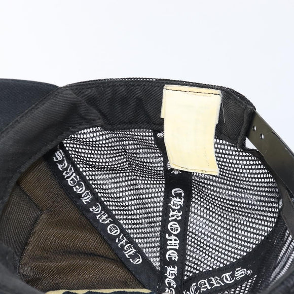 Chrome Hearts Tracker Cap Polyester Black Silver Auth am13279M