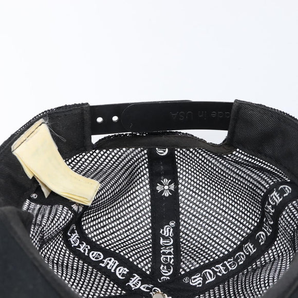 Chrome Hearts Tracker Cap Polyester Black Silver Auth am13279M