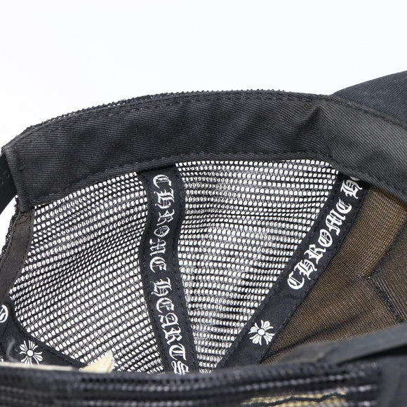 Chrome Hearts Tracker Cap Polyester Black Silver Auth am13279M