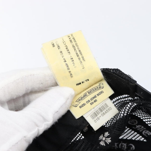 Chrome Hearts Tracker Cap Polyester Black Silver Auth am13279M