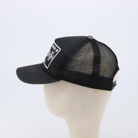 Chrome Hearts Tracker Cap Polyester Black Silver Auth am13279M