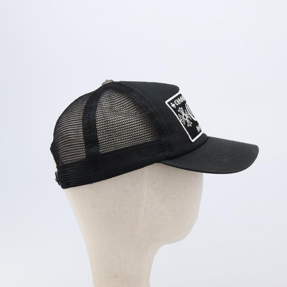 Chrome Hearts Tracker Cap Polyester Black Silver Auth am13279M
