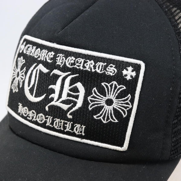 Chrome Hearts Tracker Cap Polyester Black Silver Auth am13279M