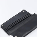 PRADA Long Wallet Saffiano leather Black Silver 1M1132 Auth am13290V-15