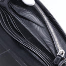 PRADA Long Wallet Saffiano leather Black Silver 1M1132 Auth am13290V-18