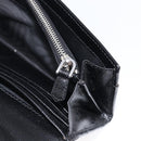 PRADA Long Wallet Saffiano leather Black Silver 1M1132 Auth am13290V-19