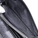 PRADA Long Wallet Saffiano leather Black Silver 1M1132 Auth am13290V-21
