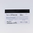 PRADA Long Wallet Saffiano leather Black Silver 1M1132 Auth am13290V-24